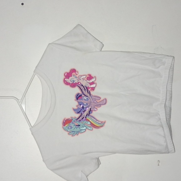 My Little Pony Other - My little pony half shirt with elastic bottom and sequins ponys.